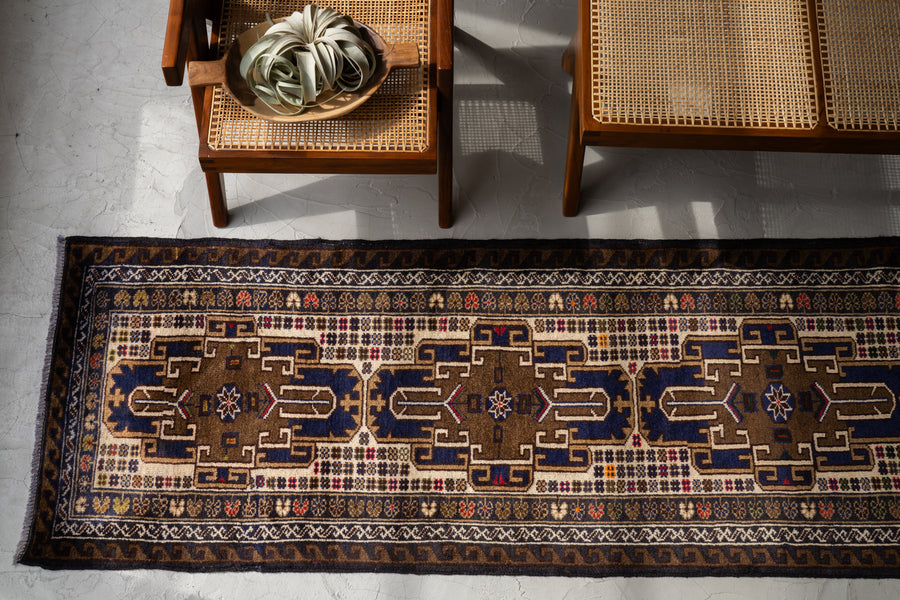 【ロングサイズ！】80s トライバルラグ　アフガンラグ　ヴィンテージラグ アフガニスタン産 1980年代 ヴィンテージラグ】トライバルラグ