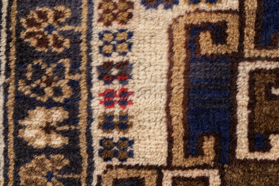 アフガニスタン産 1980年代 バルーチラグ】トライバルラグ