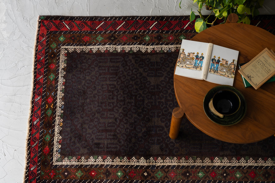 アフガニスタン 2000年代 バルーチラグ】トライバルラグ