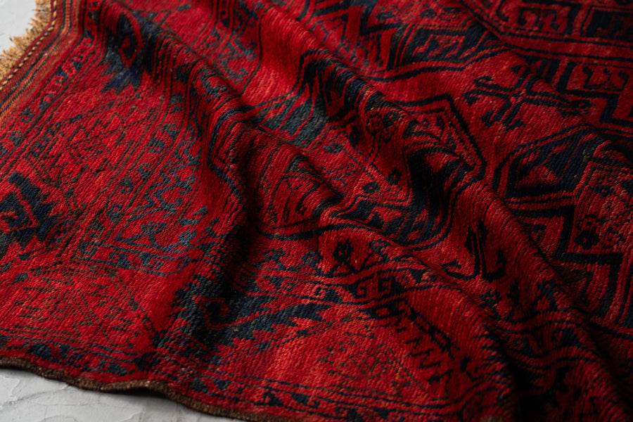 アフガニスタン産 1970年代 トライバルラグ】トルクメンラグ