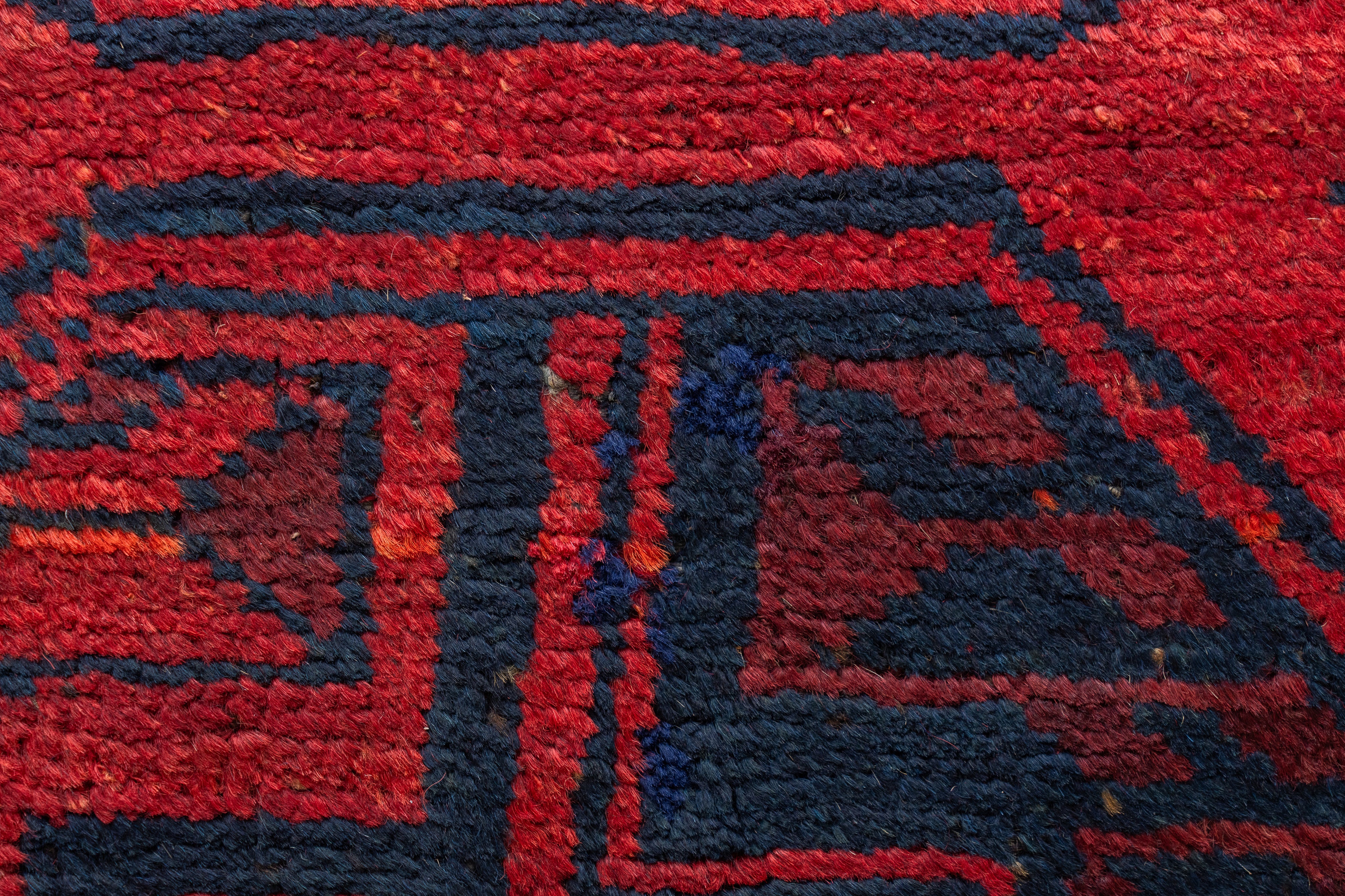 【レアカラー】70s ヴィンテージラグ アフガンラグ トルクメン トライバルラグ アフガニスタン産 1970年代 トライバルラグ】トルクメンラグ