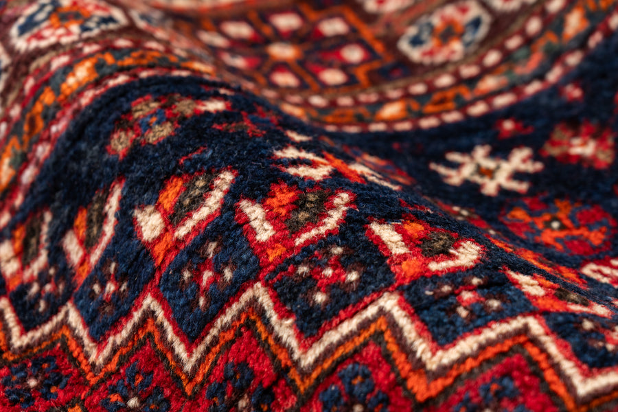 イラン産 1980年代 ペルシャ絨毯】トライバルラグ-ヴィンテージラグ