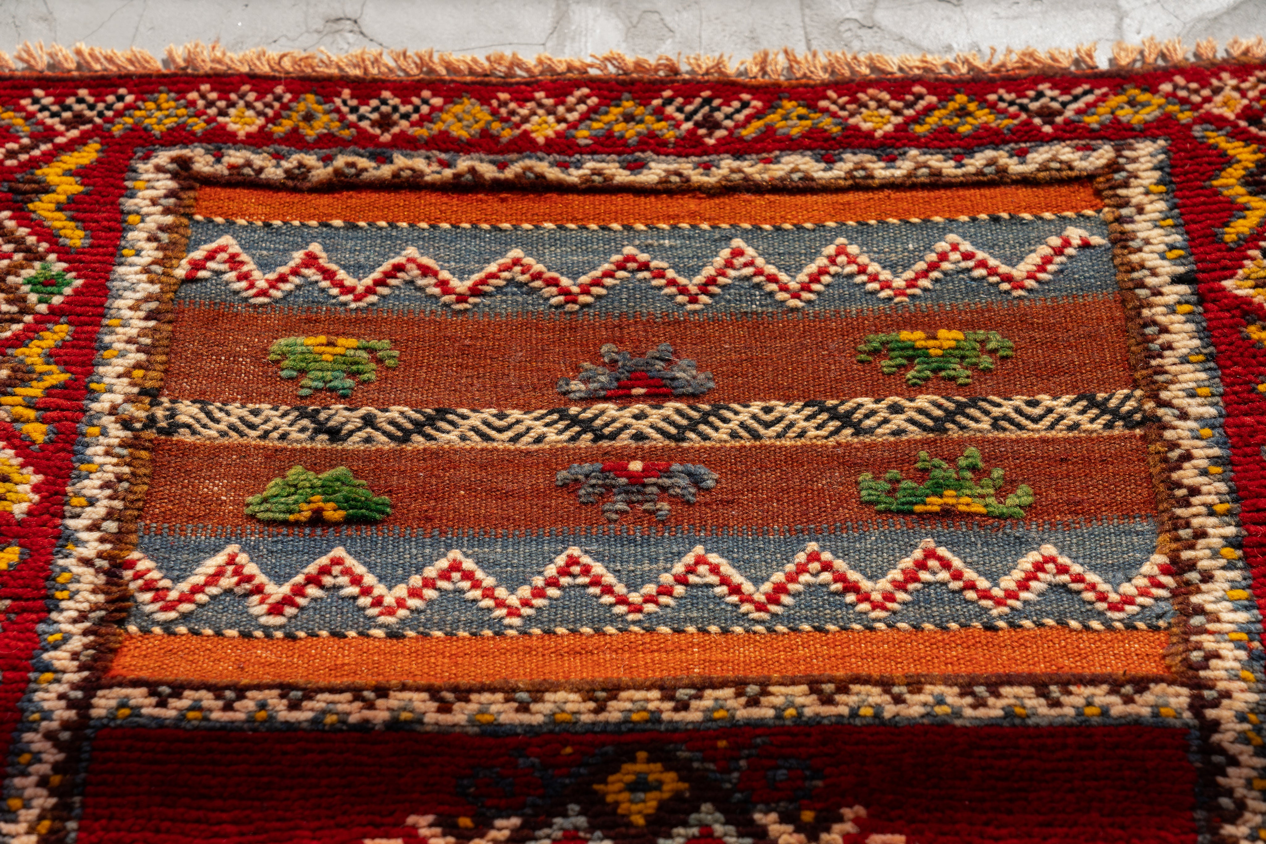 モロッコ産 1980年代 手織り絨毯】モロッカンラグ-ヴィンテージラグ