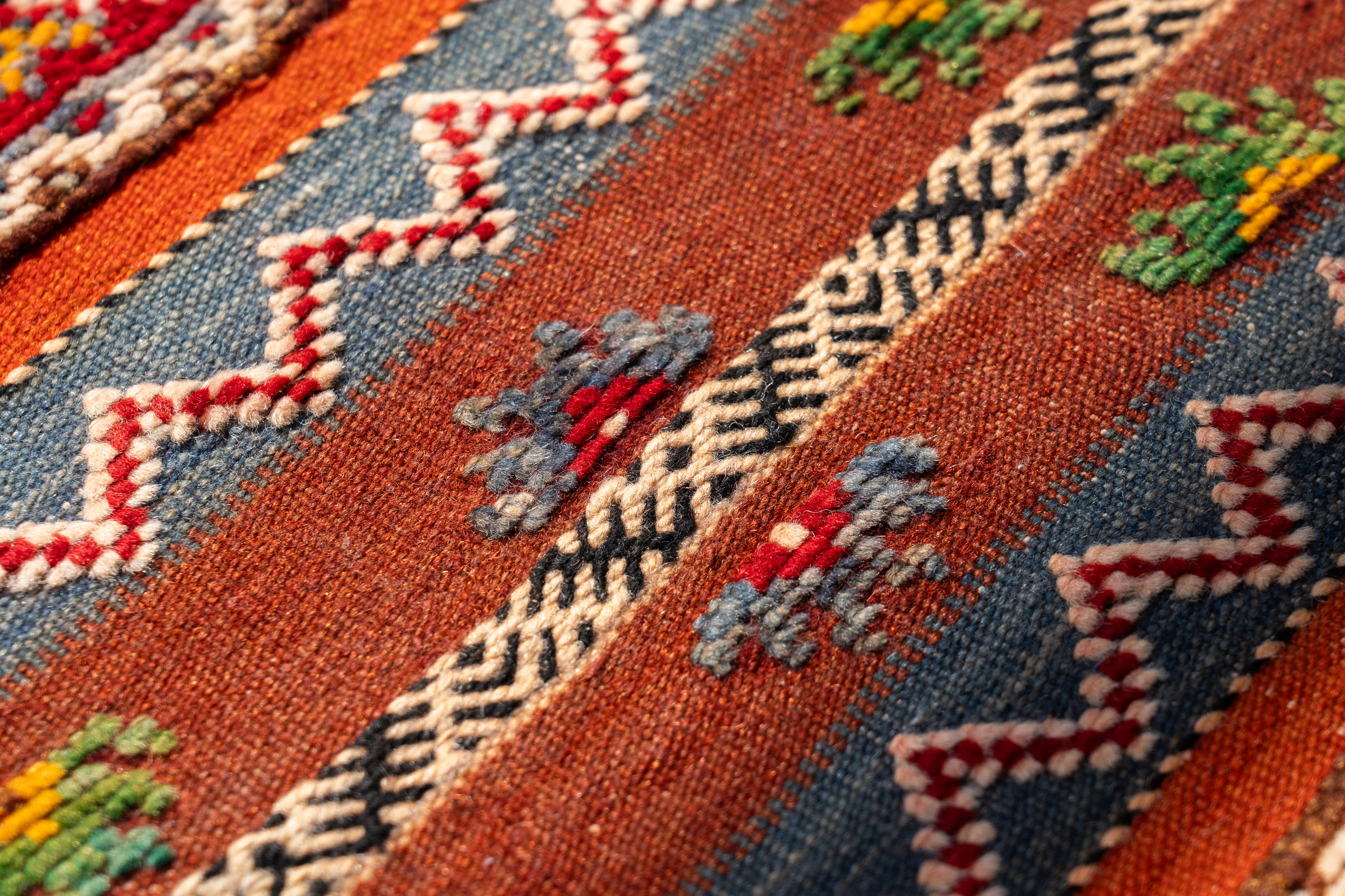 モロッコ産 1980年代 手織り絨毯】モロッカンラグ-ヴィンテージラグ