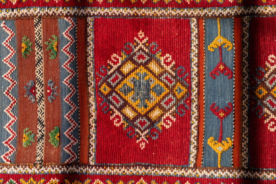 モロッコ産 1980年代 手織り絨毯】モロッカンラグ-ヴィンテージラグ