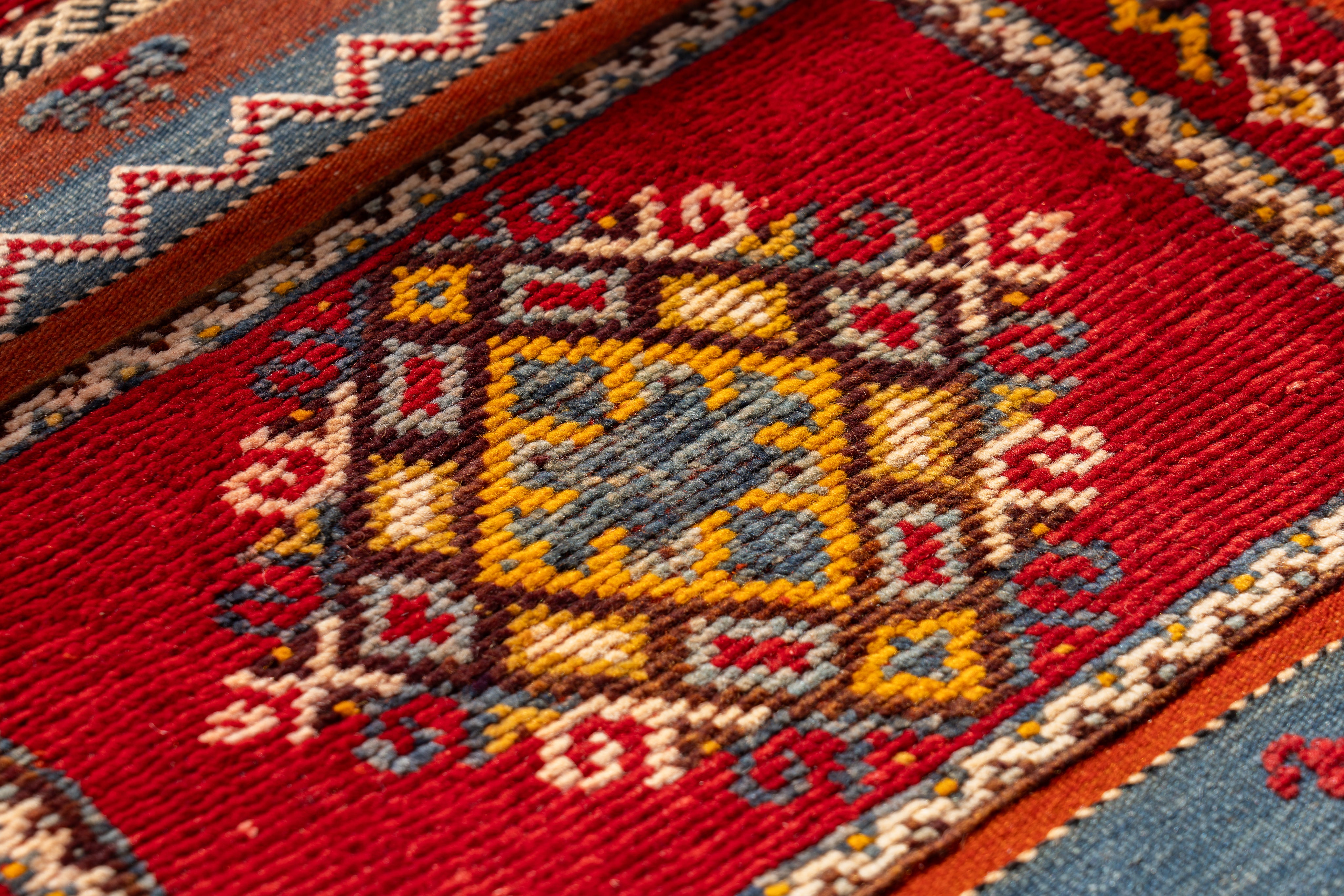 モロッコ産 1980年代 手織り絨毯】モロッカンラグ-ヴィンテージラグ