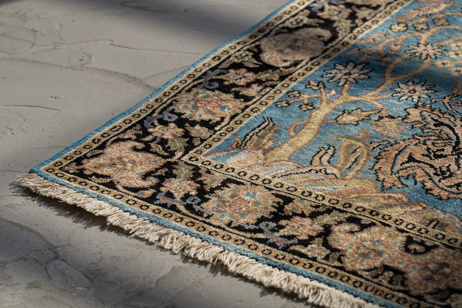 パキスタン・ラホール産 絨毯 ラグ アンティーク家具 ハンドメイド カーペット パキスタン産 1980年代 手織り絨毯】パキスタンラグ