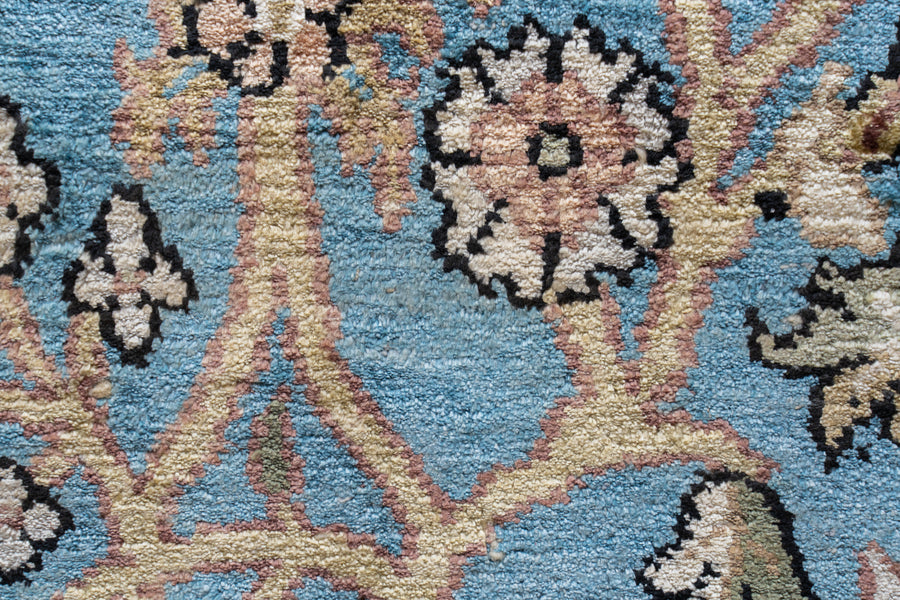 ヴィンテージラグ トライバルラグ パキスタン （123×80cm）青 緑