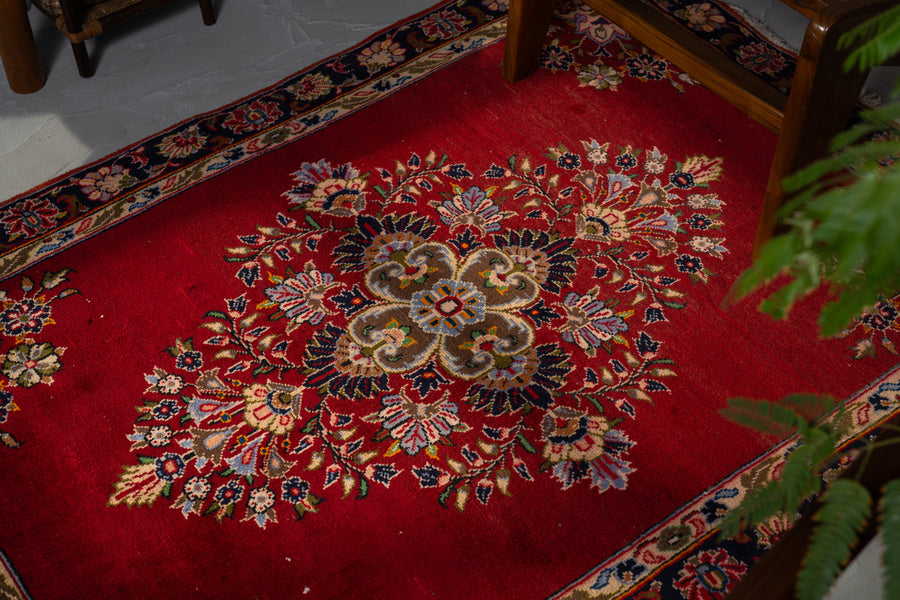 イラン産 1990年代 ペルシャ絨毯】手織り絨毯-ヴィンテージラグ