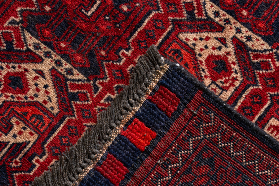 アフガニスタン産 1990年代 トルクメンラグ】トライバルラグ