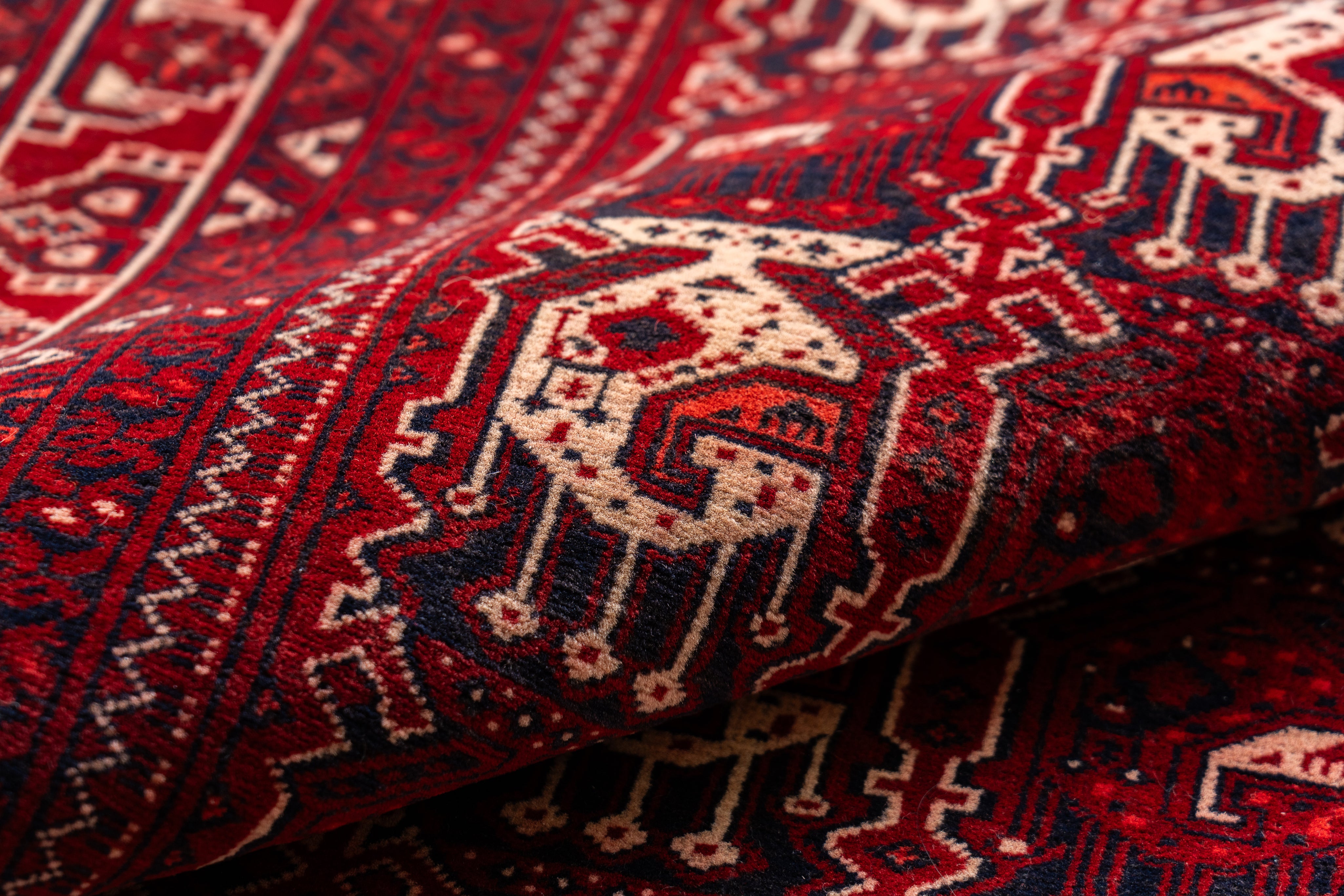 アフガニスタン産 1990年代 トルクメンラグ】トライバルラグ