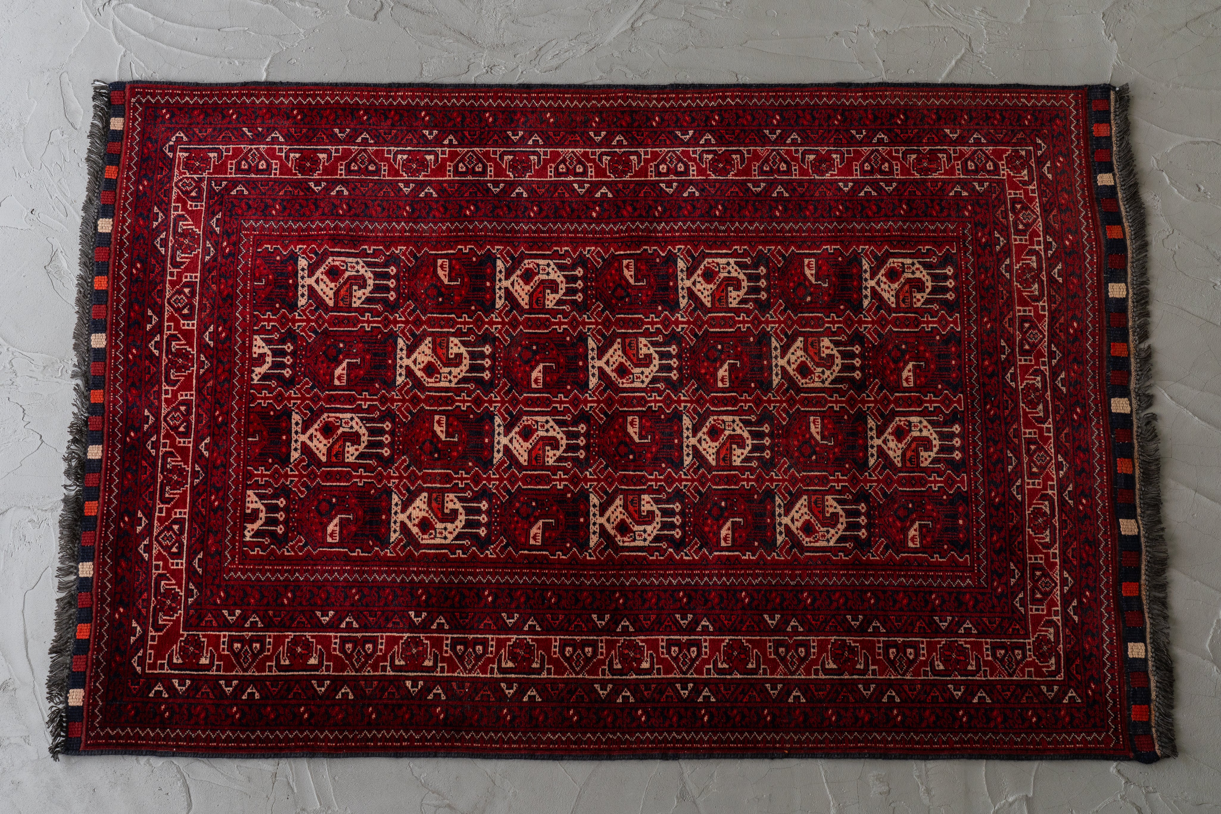 トライバルラグ　ヴィンテージラグ　アフガンラグ　トルクメン　アリホジャ　美品 トライバルラグ ヴィンテージラグ アフガンラグ トルクメン アリホジャ