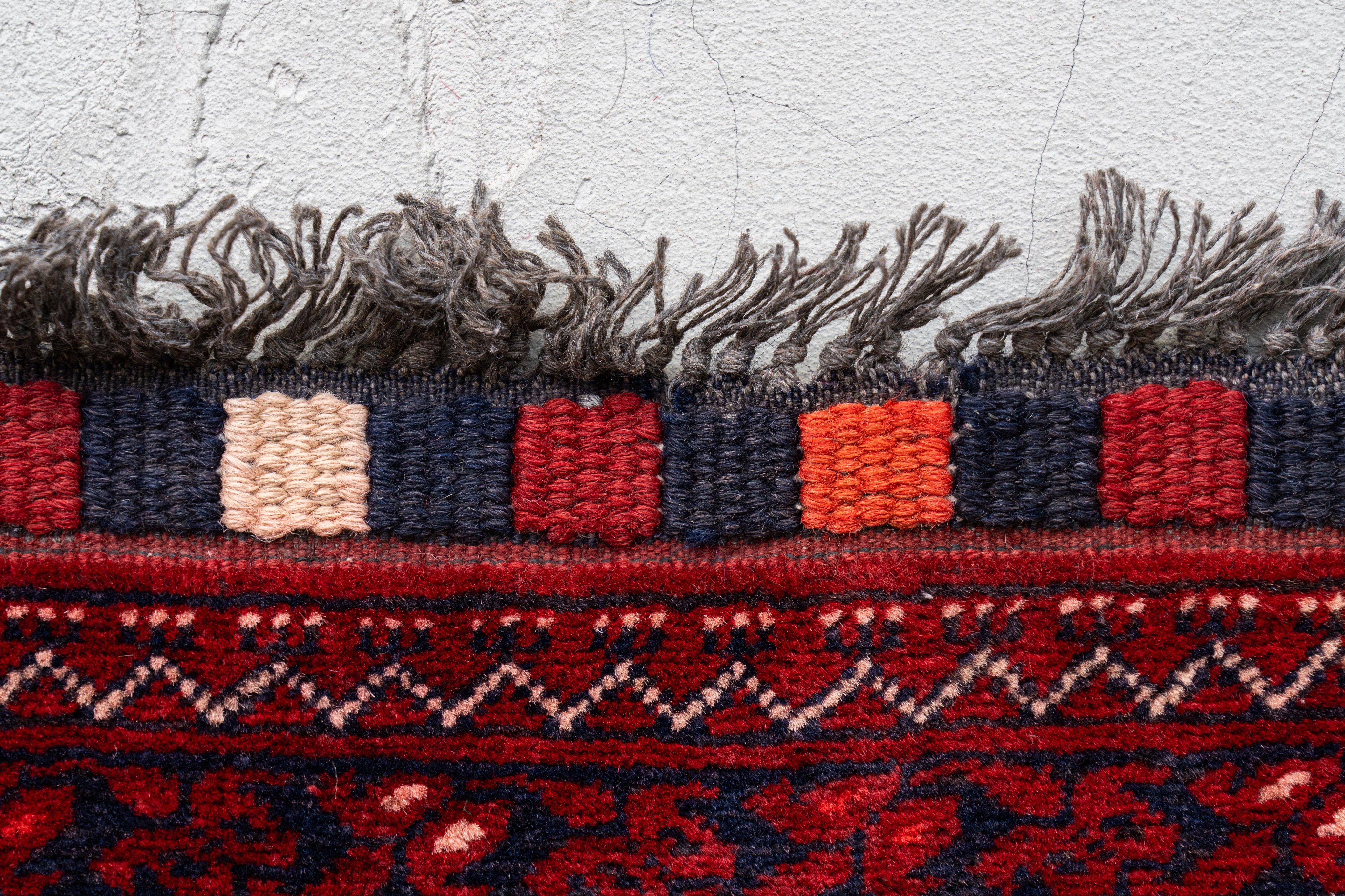 アフガニスタン産 1990年代 トルクメンラグ】トライバルラグ