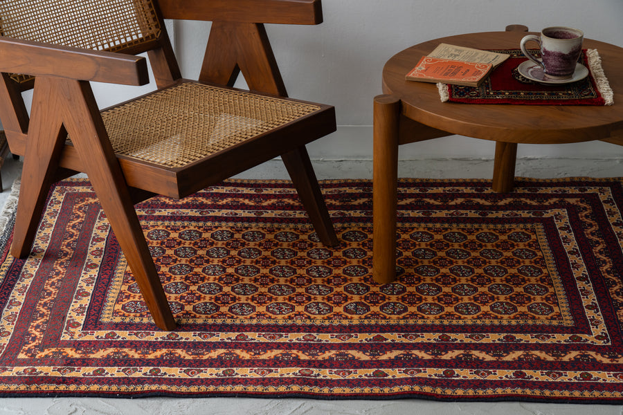 アフガニスタン産 1990年代 トルクメンラグ】トライバルラグ