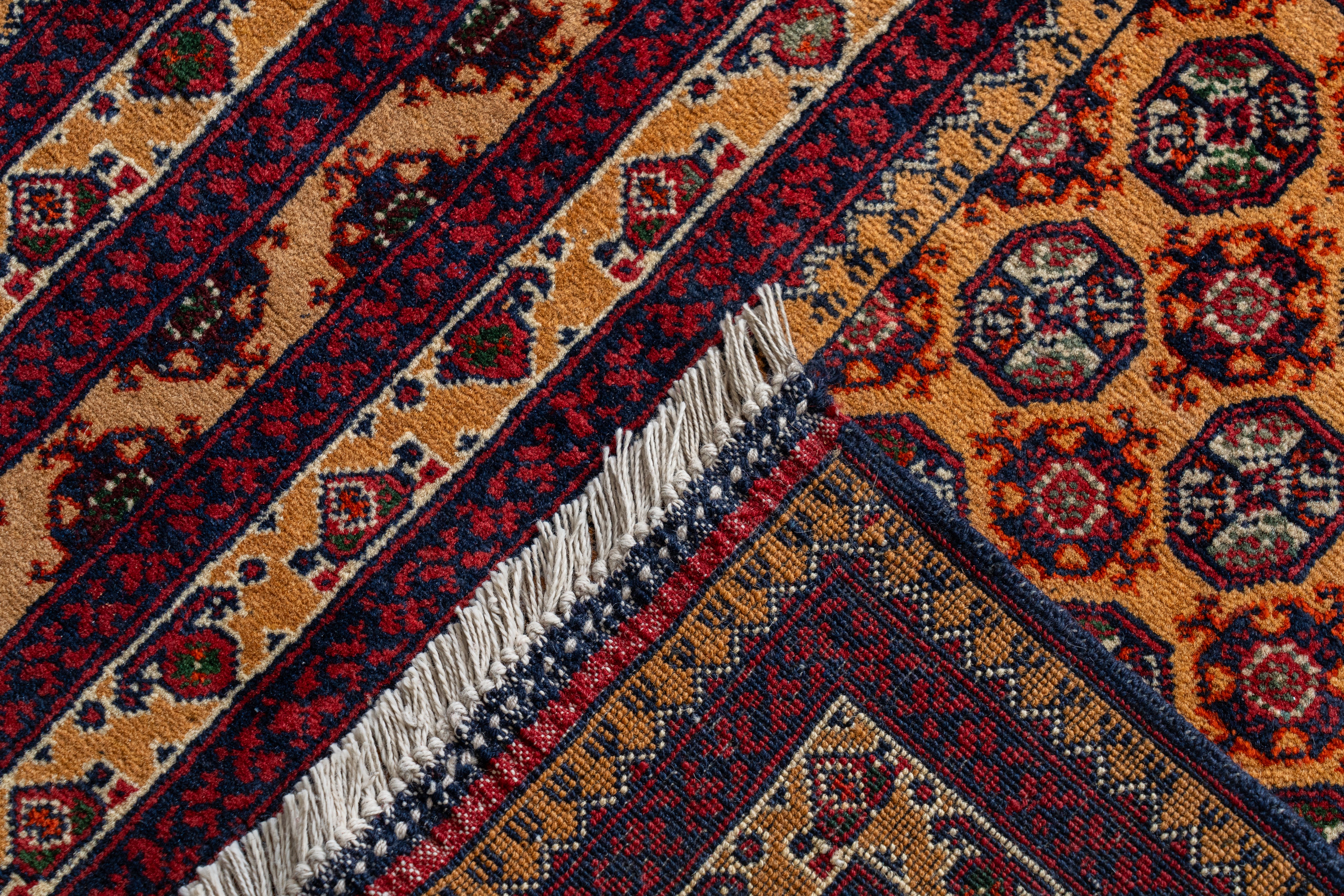 アフガニスタン産 1990年代 トルクメンラグ】トライバルラグ