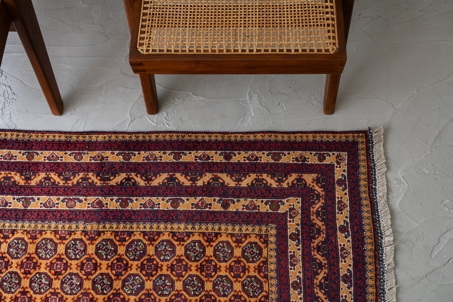 アフガニスタン産 1990年代 トルクメンラグ】トライバルラグ