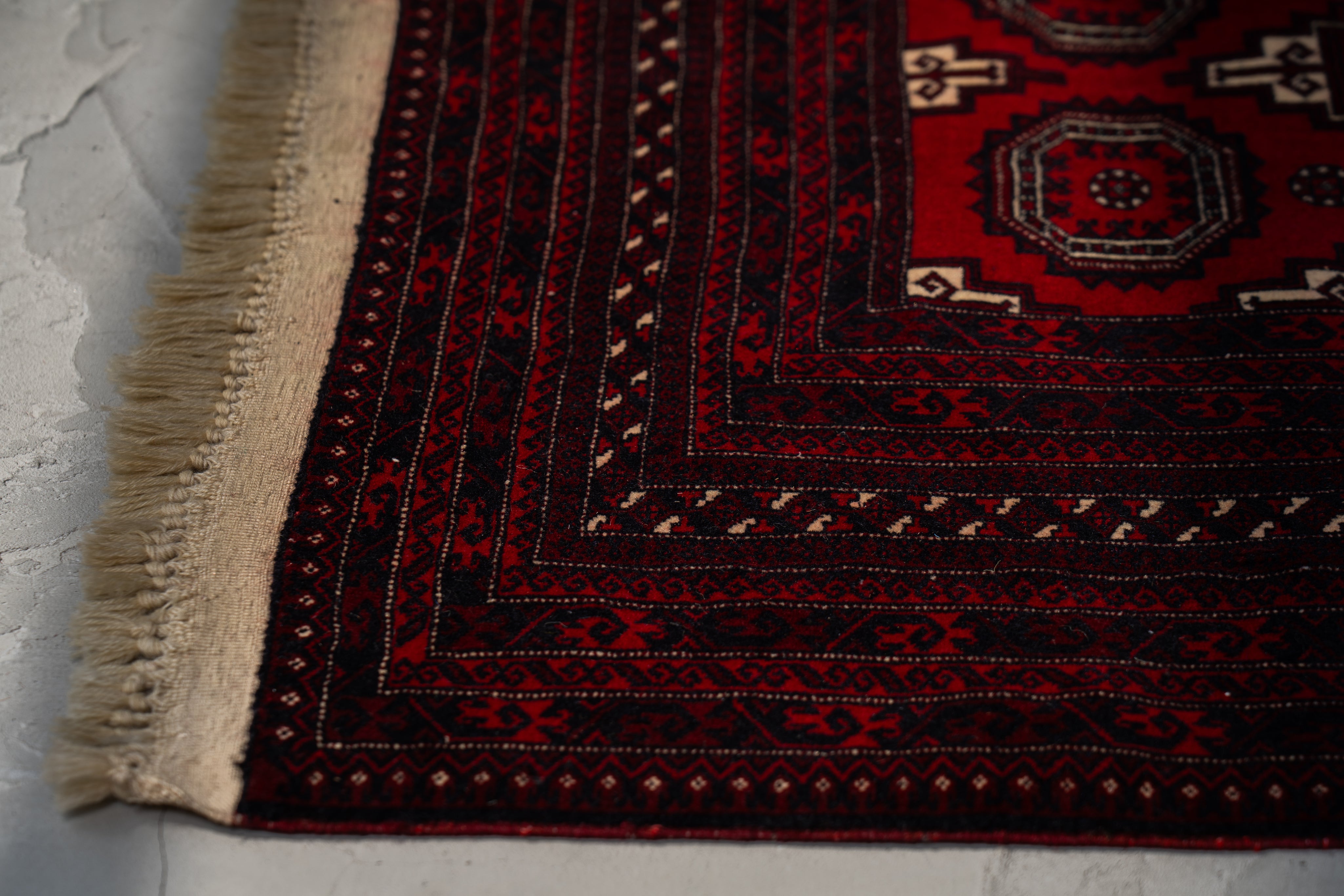 アフガニスタン産 1990年代 トルクメンラグ】トライバルラグ