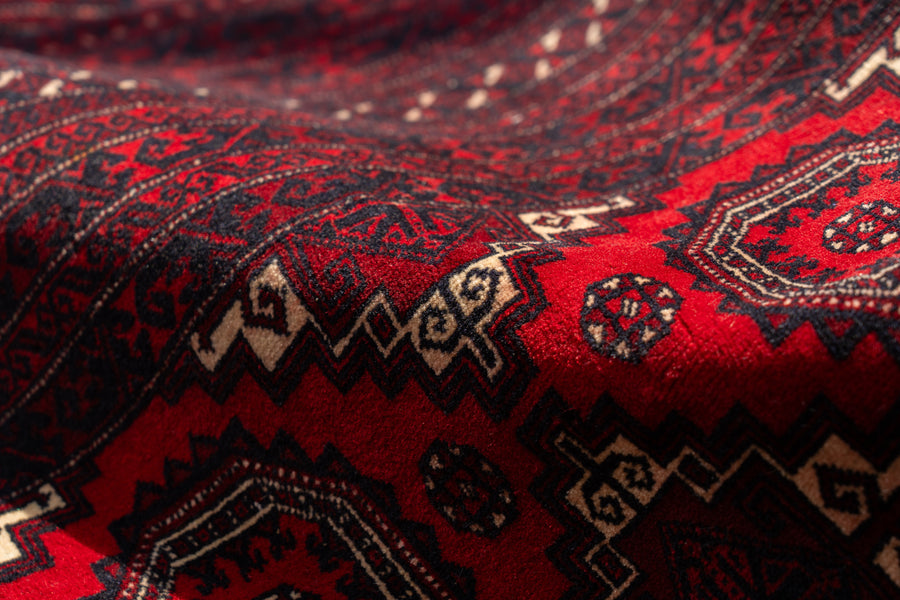 【70s】 アフガンラグ　ヴィンテージラグ　トルクメン　トライバルラグ トライバルラグ ウール アフガニスタン ヴィンテージ 中古 ラグ