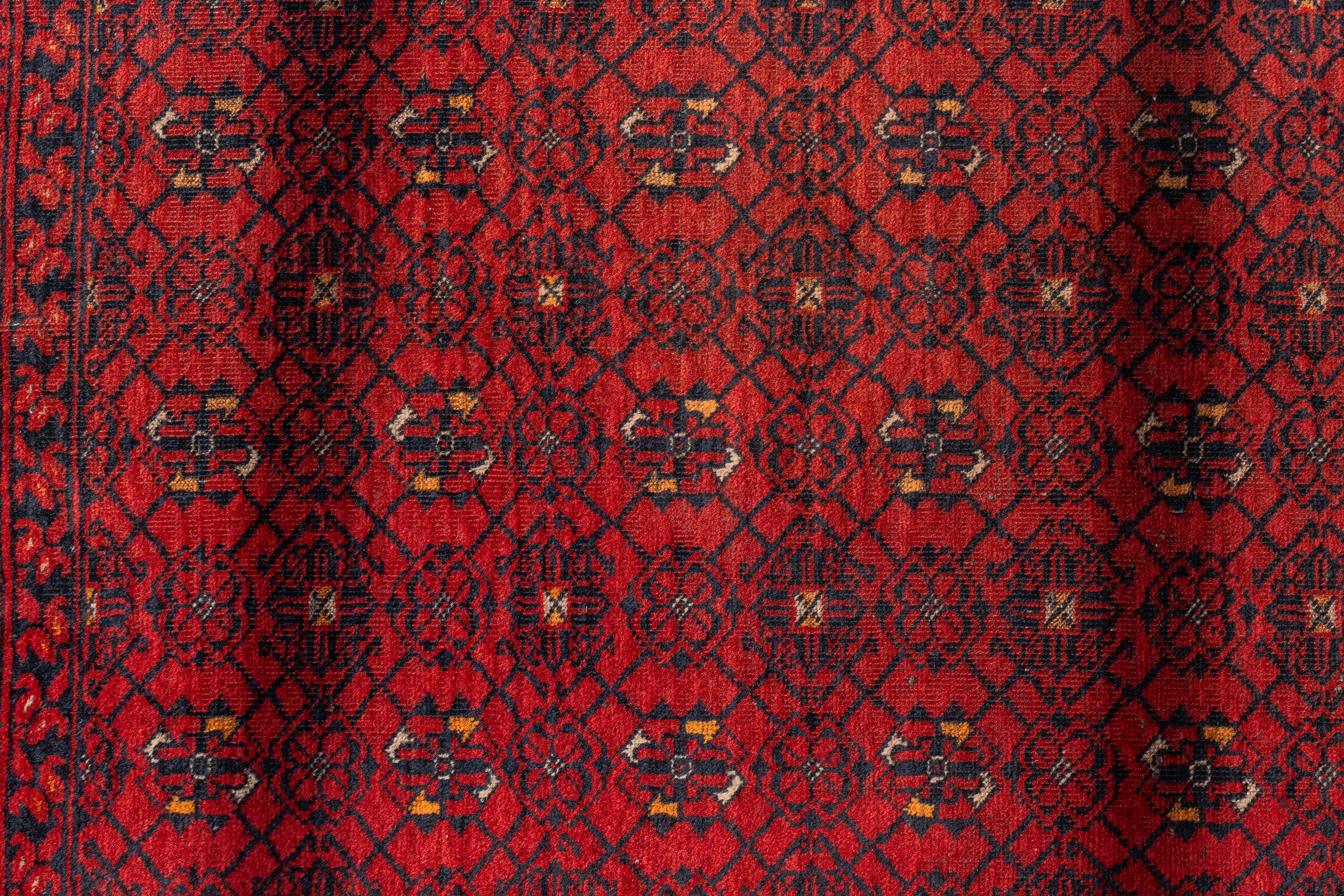 ☾Vintage Rug☽ 210cm×80cm　トルクメン族　アフガンラグ ☾Vintage Rug☽ 210cm×80cm トルクメン族 アフガンラグ - ラグ