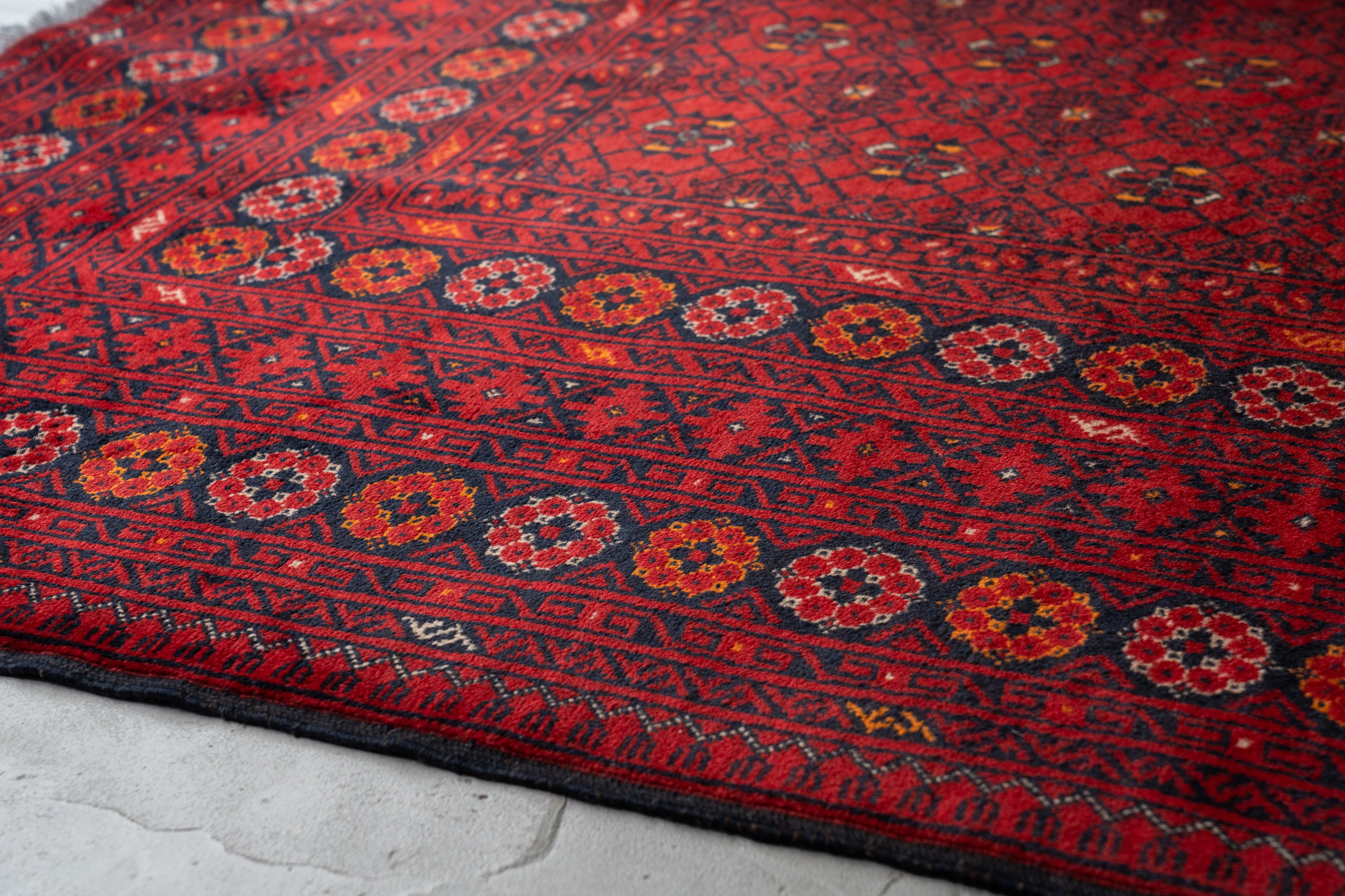 アフガニスタン産 1980年代 トルクメンラグ】トライバルラグ