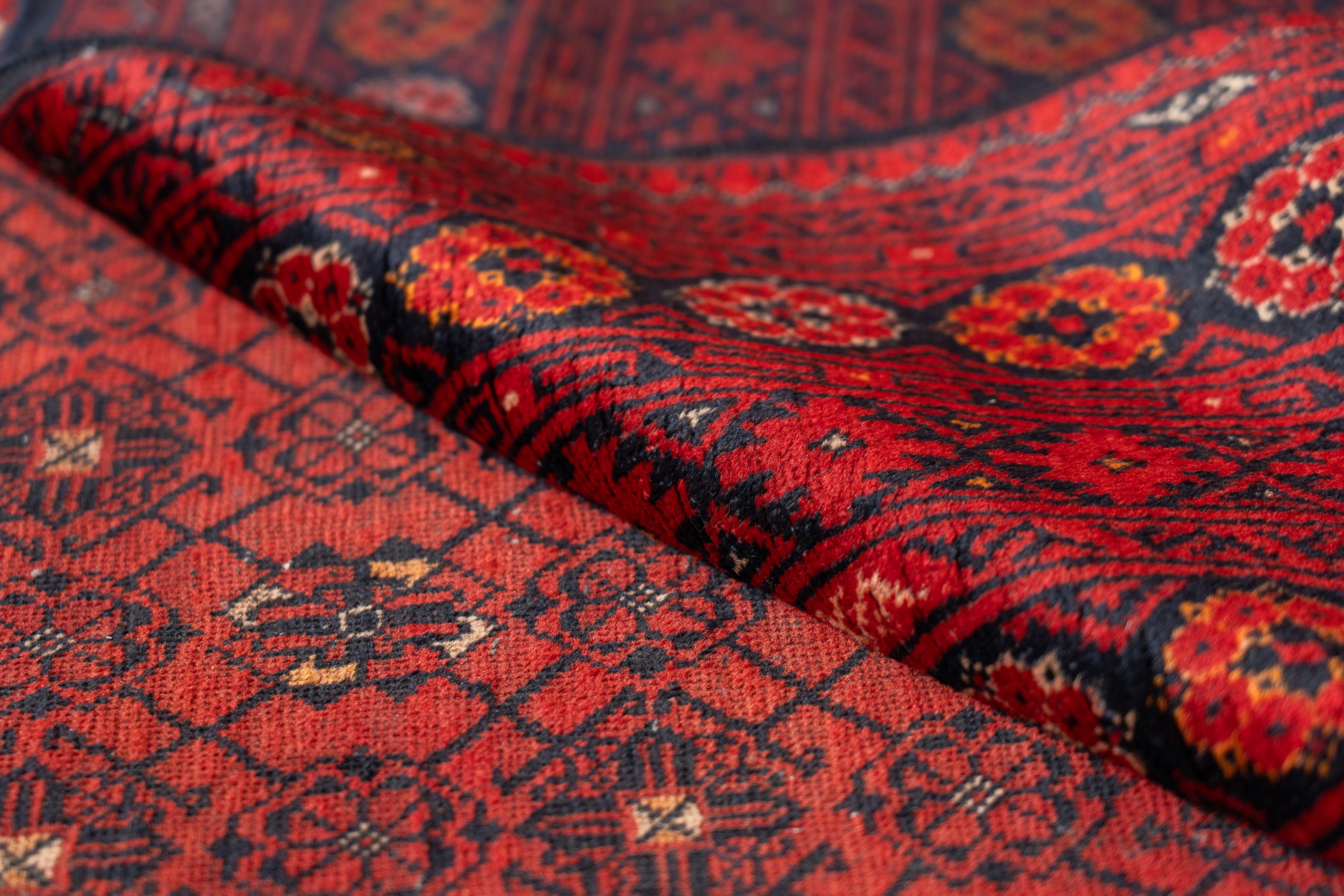 アフガニスタン産 1980年代 トルクメンラグ】トライバルラグ