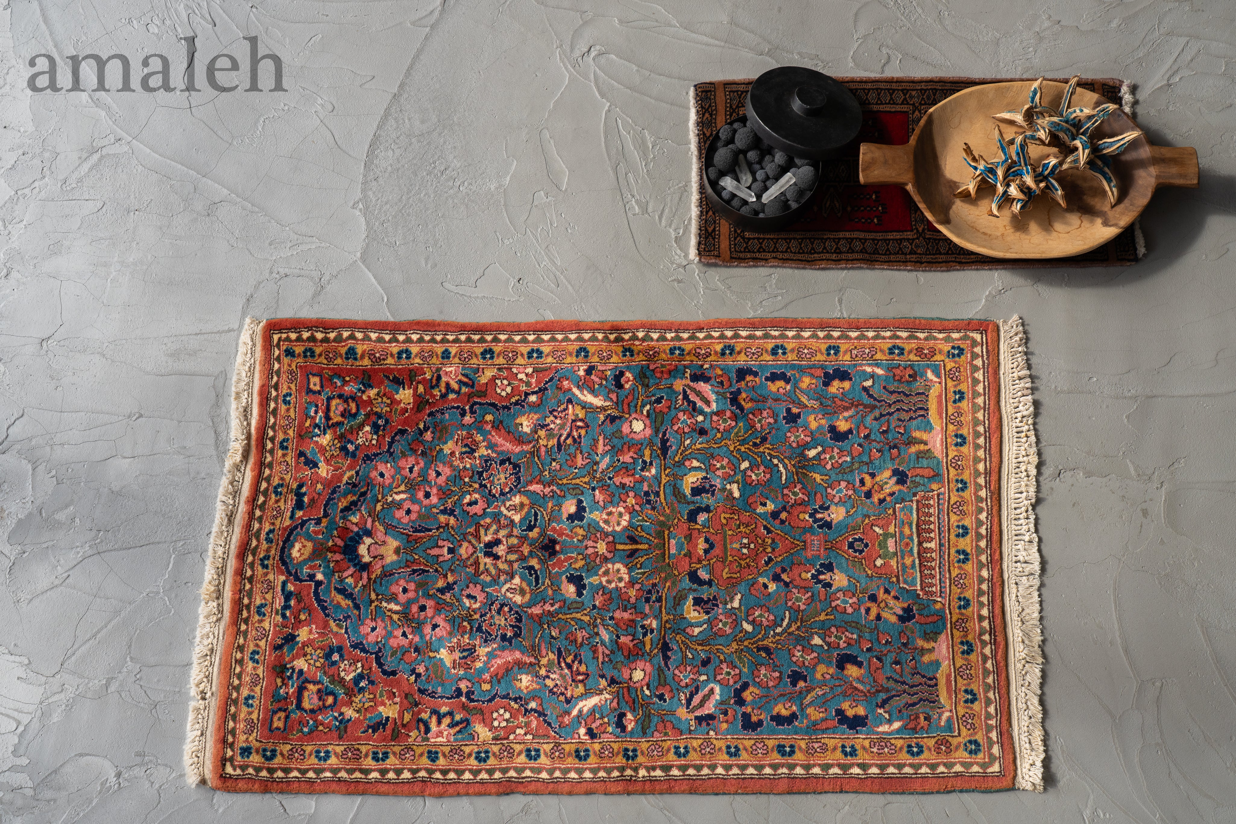 イラン産 1980年代 手織り絨毯】ペルシャ絨毯-ヴィンテージラグ専門店