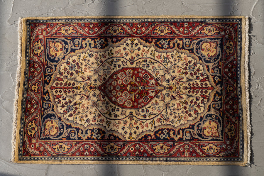 パキスタン産 1990年代 パキスタンラグ】手織り絨毯-ヴィンテージラグ