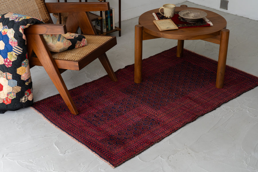 【最終値下げ】 80s ヴィンテージ アフガンラグ　キリム　トライバルラグ トライバルラグ ヴィンテージラグ アフガン バルーチ