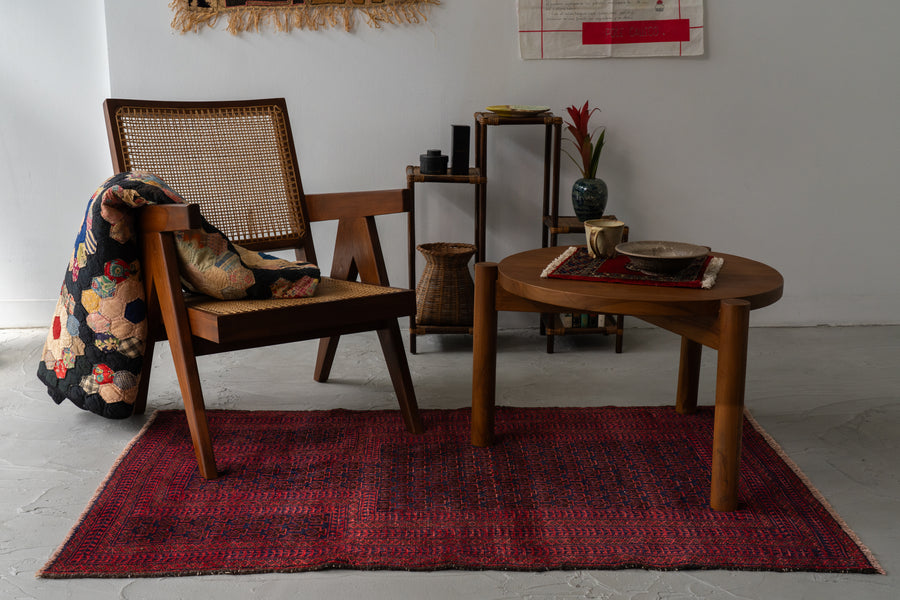 アフガニスタン 1980年代 トライバルラグ】バルーチラグ ヴィンテージ