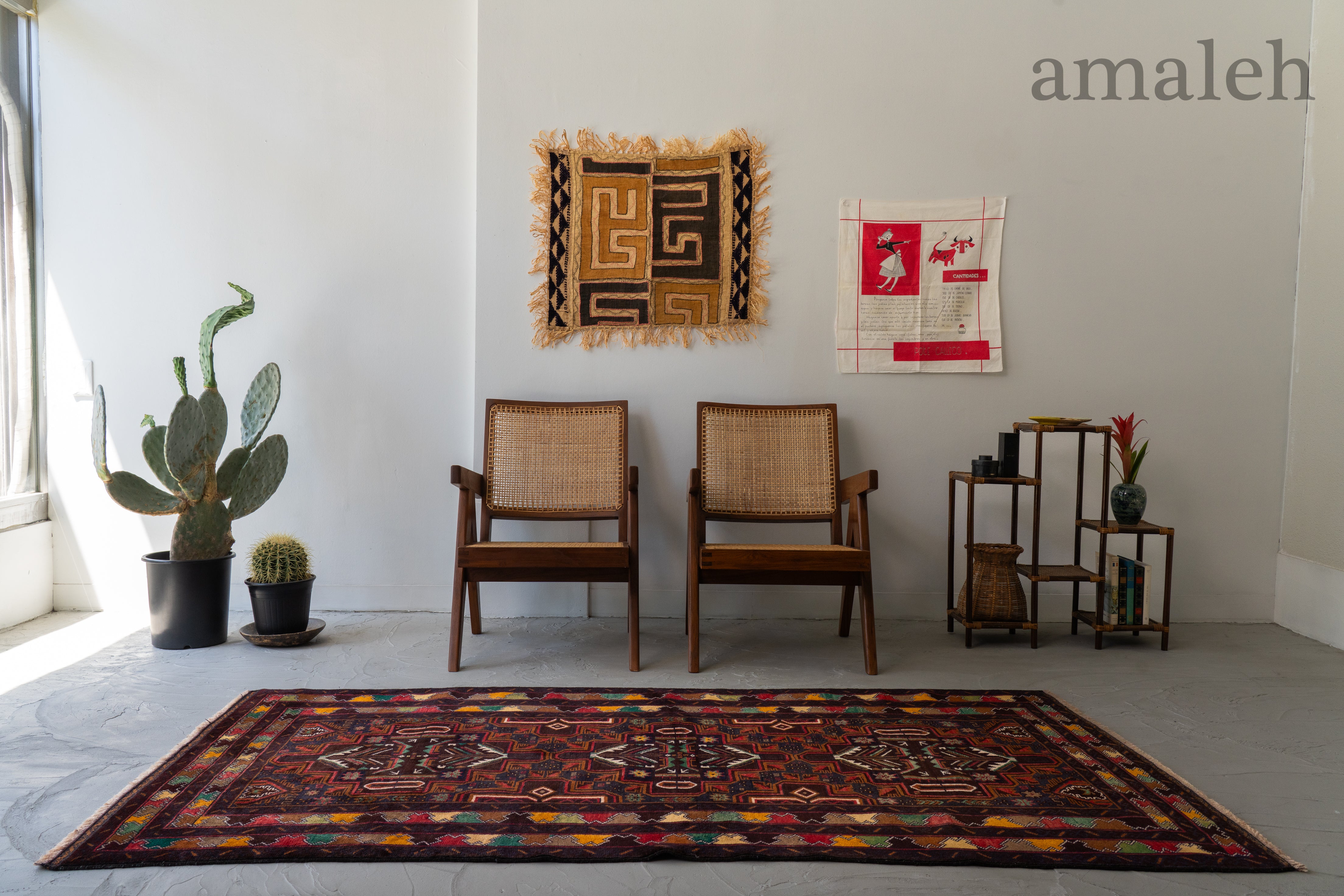 【セール対象】L165 トライバルラグ ブラック　アフガンラグ　ヴィンテージラグ セール対象】L165 トライバルラグ ブラック アフガンラグ