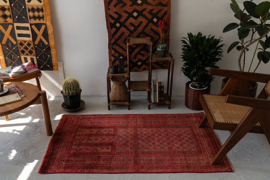 アフガン　ウォーラグ　トライバルラグ　バルーチ アフガニスタン産 1980年代 バルーチラグ】トライバルラグ