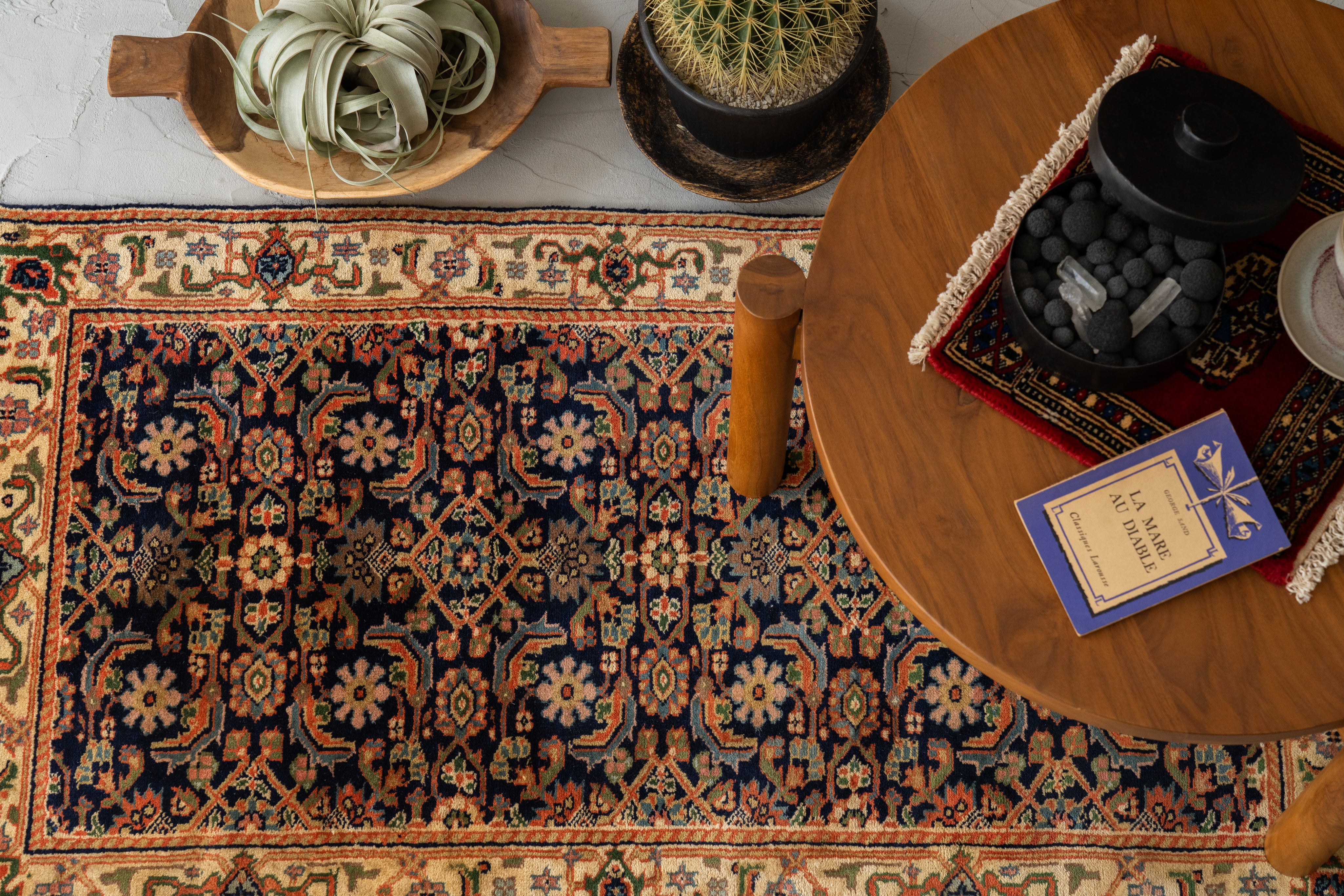 インド産 1990年代 手織り絨毯】ギャッベ-ヴィンテージラグ専門店