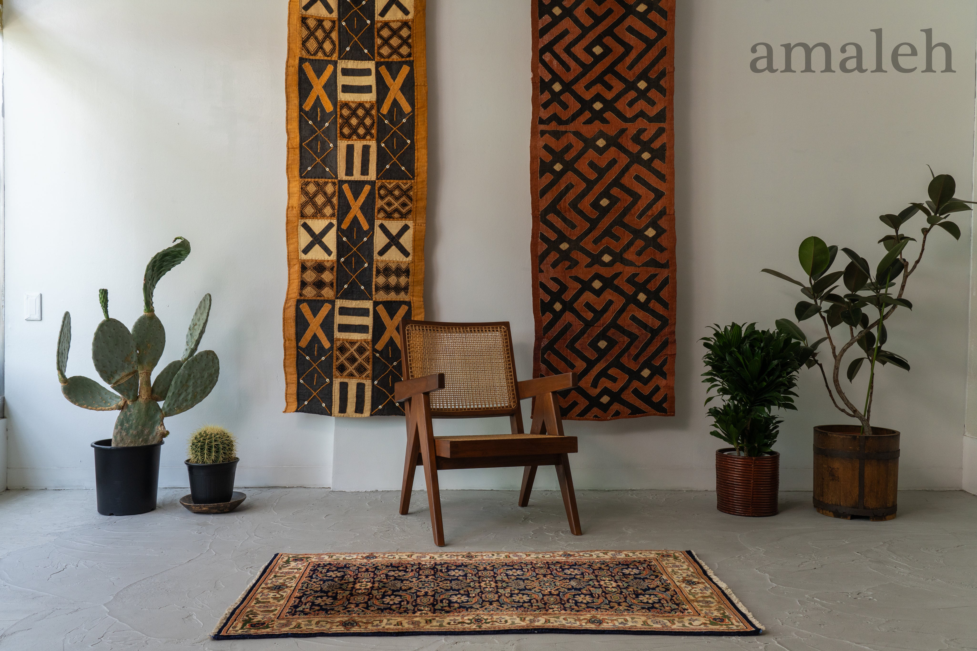 インド産 1990年代 手織り絨毯】ギャッベ-ヴィンテージラグ専門店