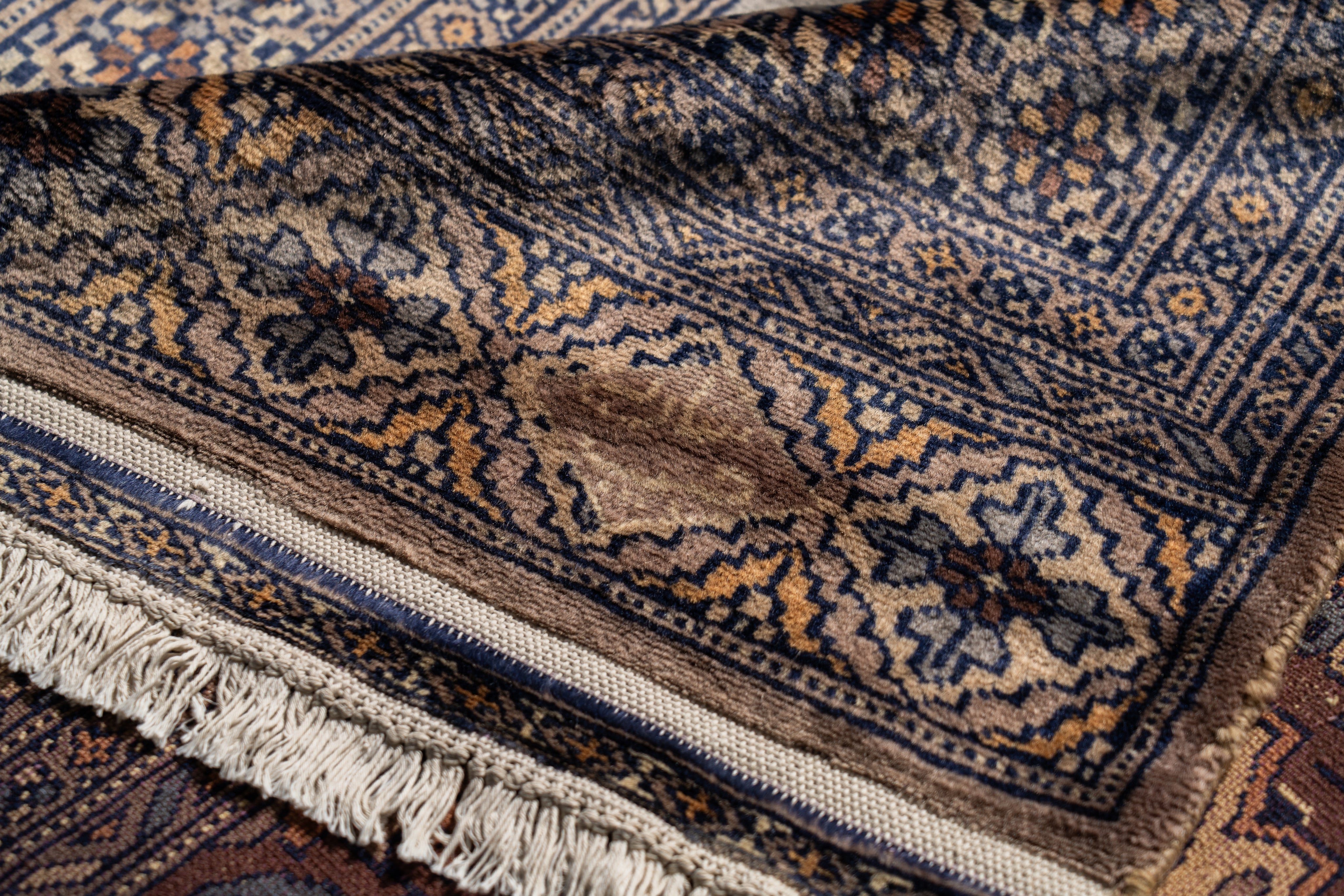 パキスタン産 1980年代 パキスタンラグ】手織り絨毯-ヴィンテージラグ