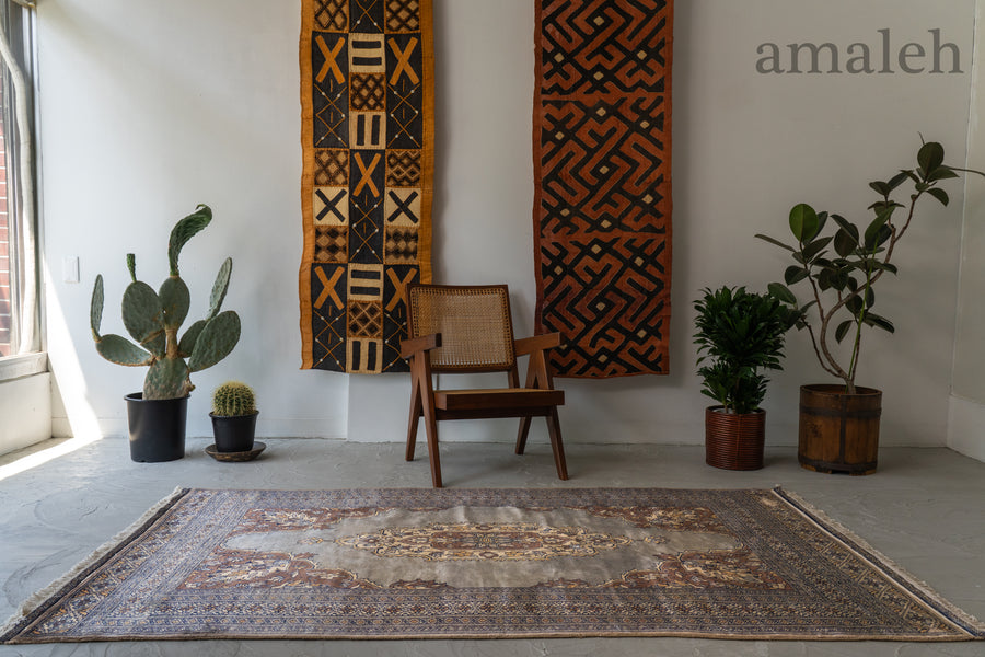 ヴィンテージパキスタンラグ SALE]パキスタン 手織り絨毯 ヴィンテージラグ 144cm×92cm パキスタン