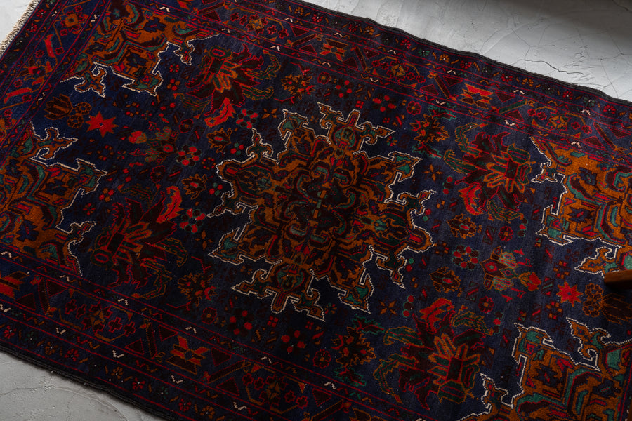 アフガン　ウォーラグ　トライバルラグ　バルーチ アフガニスタン産 1990年代 バルーチ族】トライバルラグ-ヴィンテージ