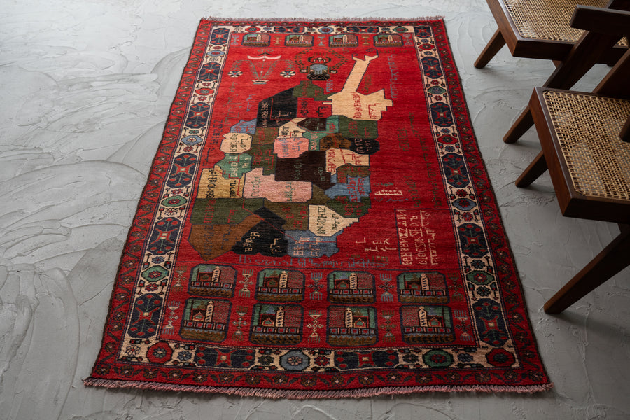 アフガニスタン 1980年代 バルーチラグ】トライバルラグ