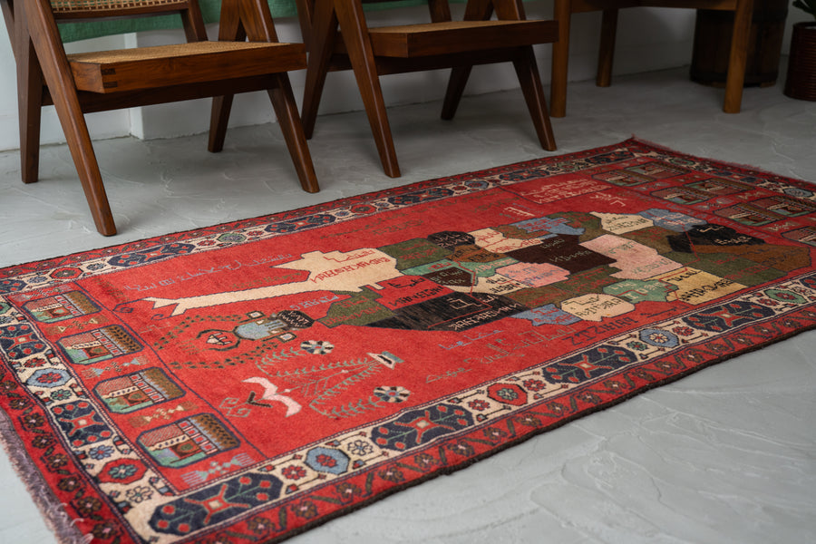 アフガニスタン 1980年代 バルーチラグ】トライバルラグ-ヴィンテージ