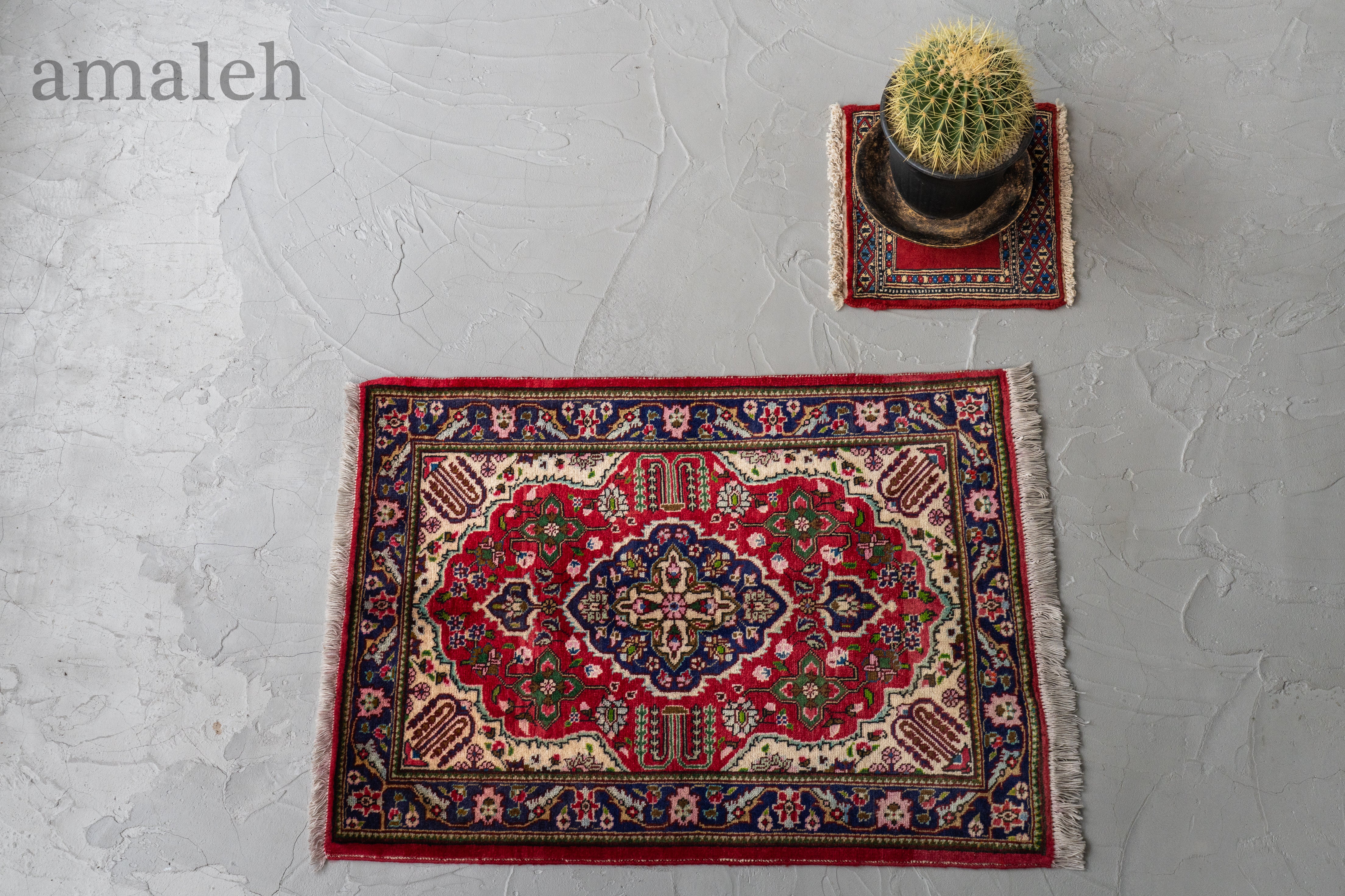 手織り絨毯　ビンテージ 手織りトルコ絨毯ビンテージ