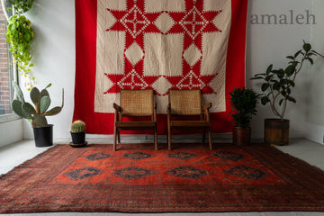 EXTRA LARGE SIZEのヴィンテージラグ・トライバルラグ・手織りの絨毯