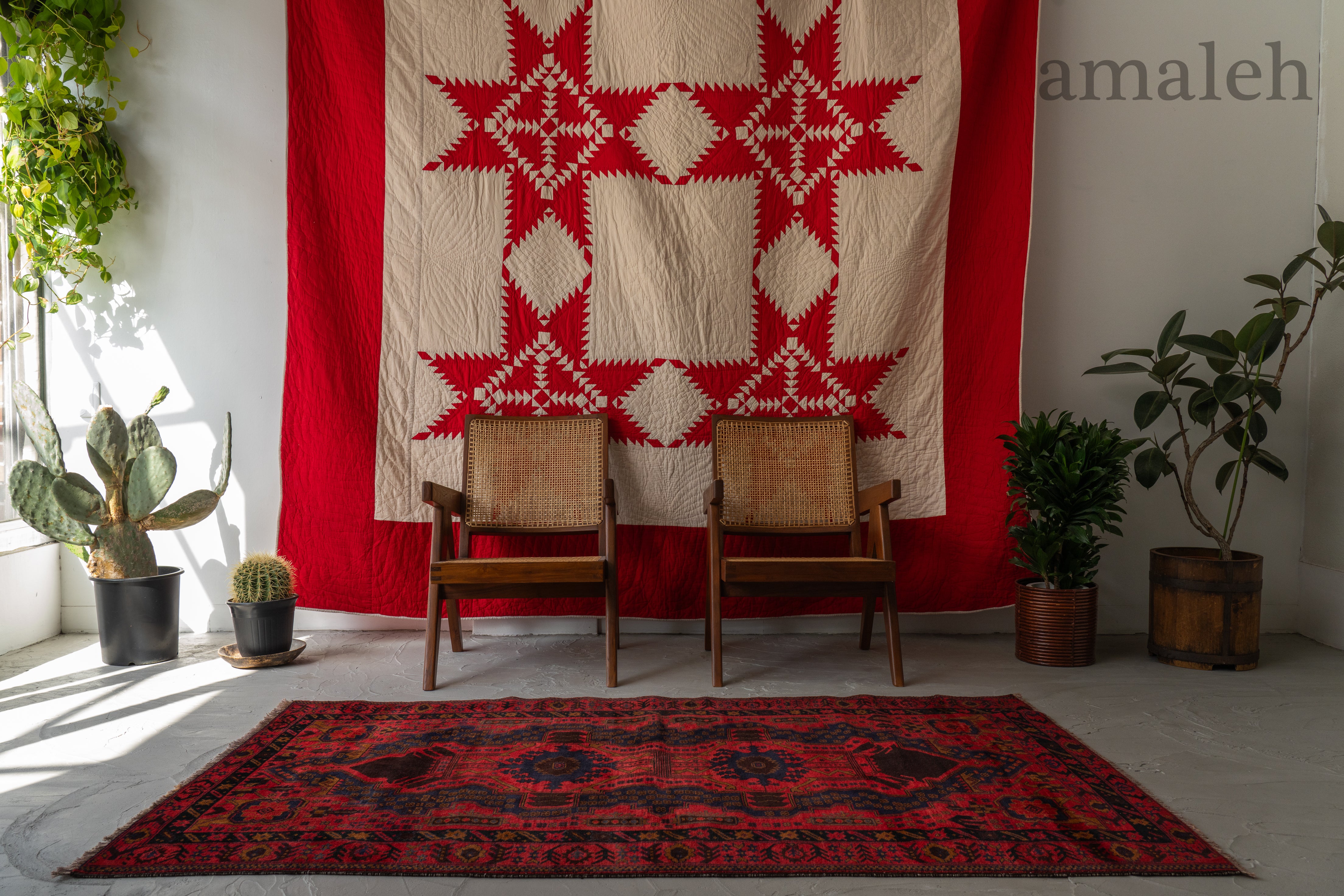 LARGE SIZEのヴィンテージラグ・トライバルラグ・手織り絨毯