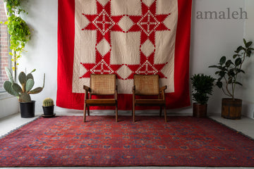 EXTRA LARGE SIZEのヴィンテージラグ・トライバルラグ・手織りの絨毯