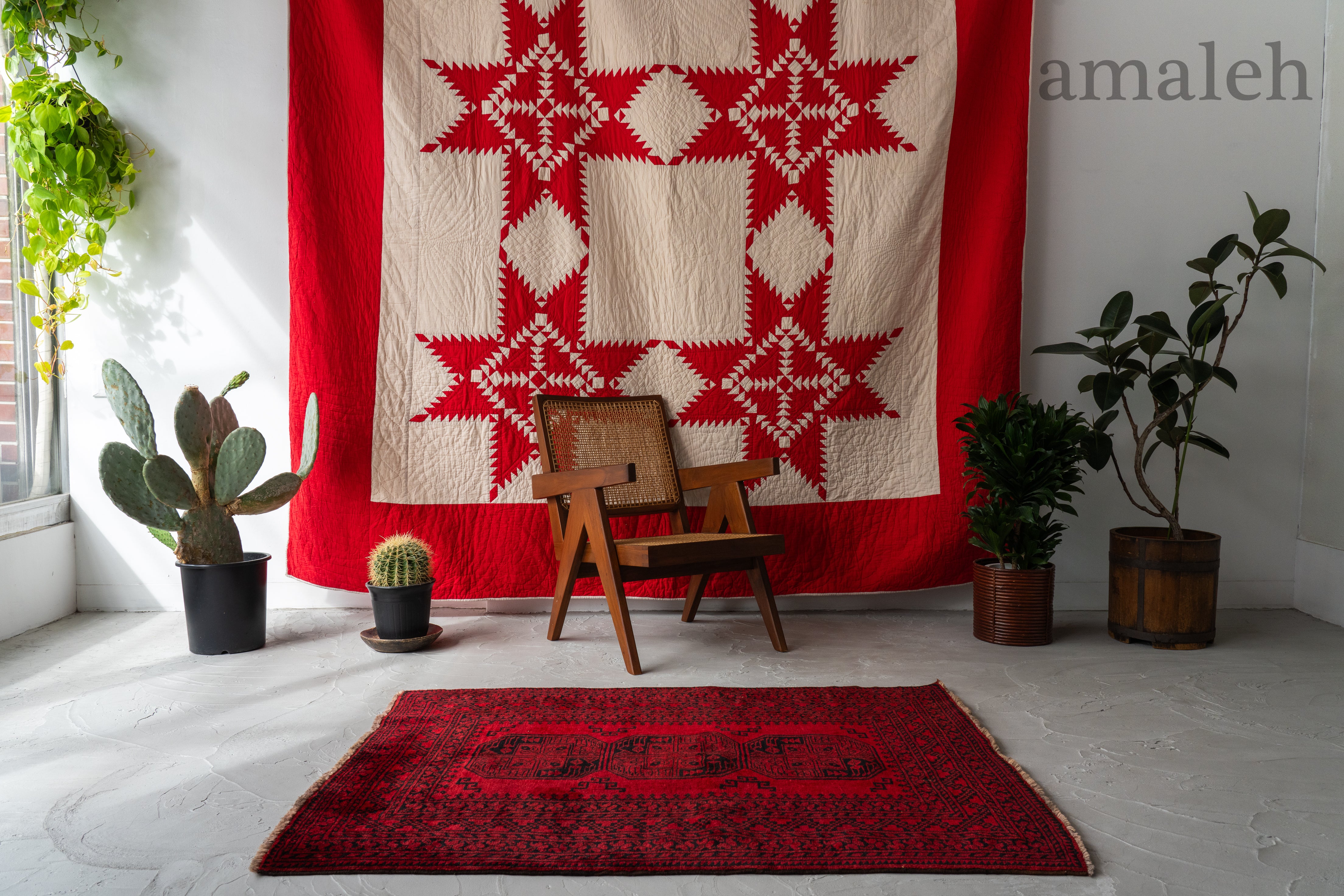 ヴィンテージラグ　トライバルラグ　パキスタン産（193×124cm）ベージュ ヴィンテージラグ トライバルラグ パキスタン産（193×124cm）ベージュ