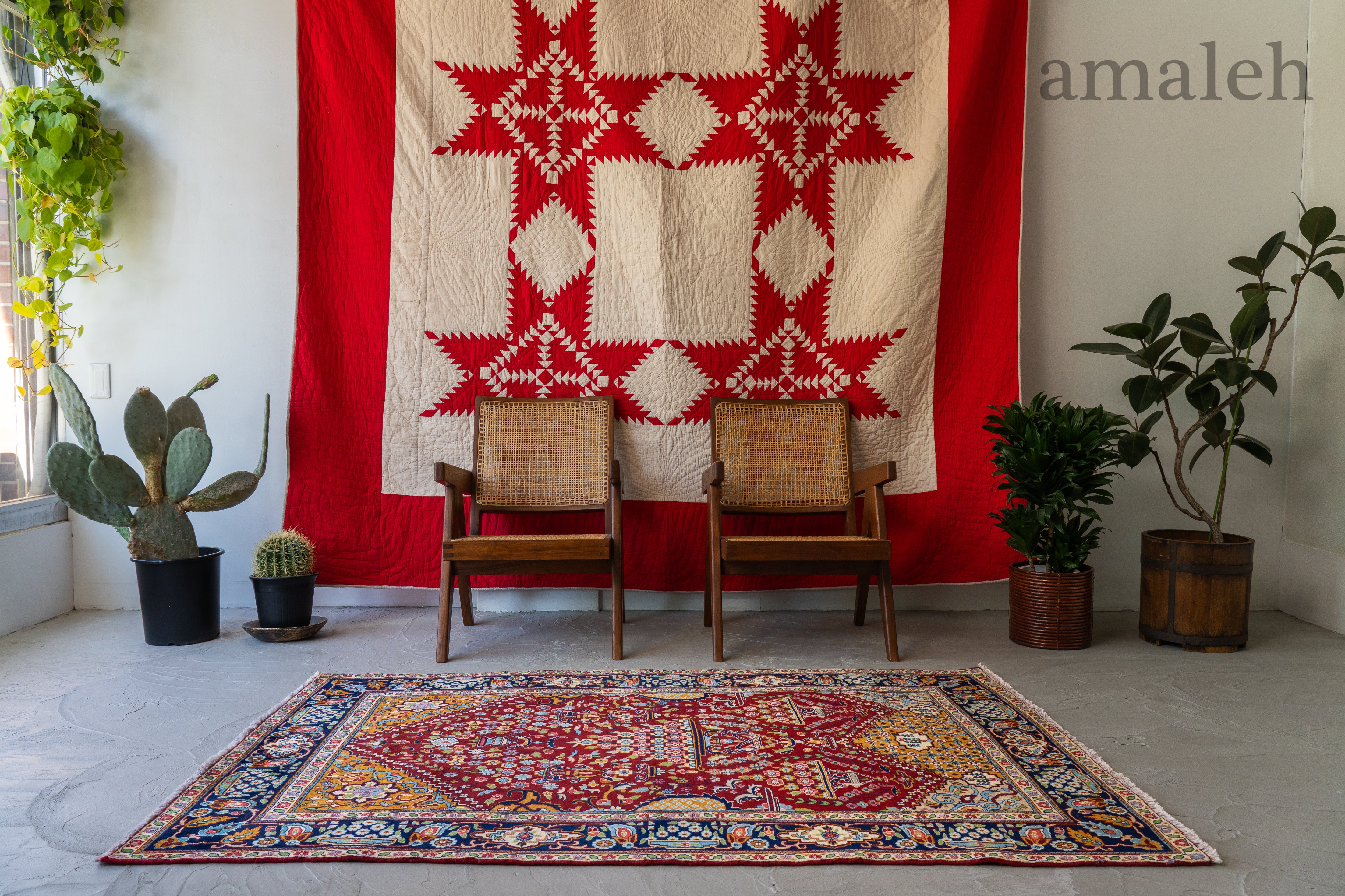 ✧憧れのギュネイ/red✧1970年代 トルコ・ヴィンテージラグ トライバルラグ トライバルラグ [トルクメン] 1970年代 / OR717 | ボー・デコール