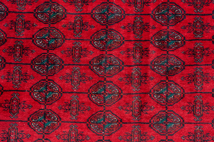 イラン産 1980年代 トルクメンラグ】トライバルラグ-手織り絨毯