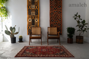 LARGE SIZEのヴィンテージラグ・トライバルラグ・手織り絨毯