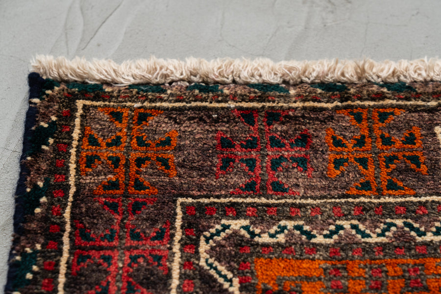 アフガニスタン産 1980年代 トライバルラグ】バルーチラグ