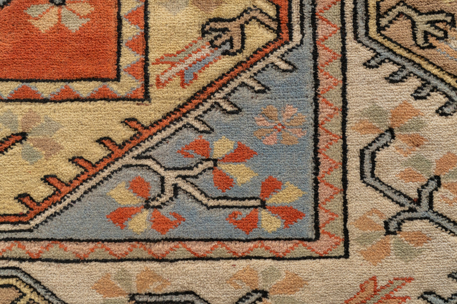 トルコ産 1980年代 手織り絨毯】トルコ絨毯-アンティークラグ-オールド