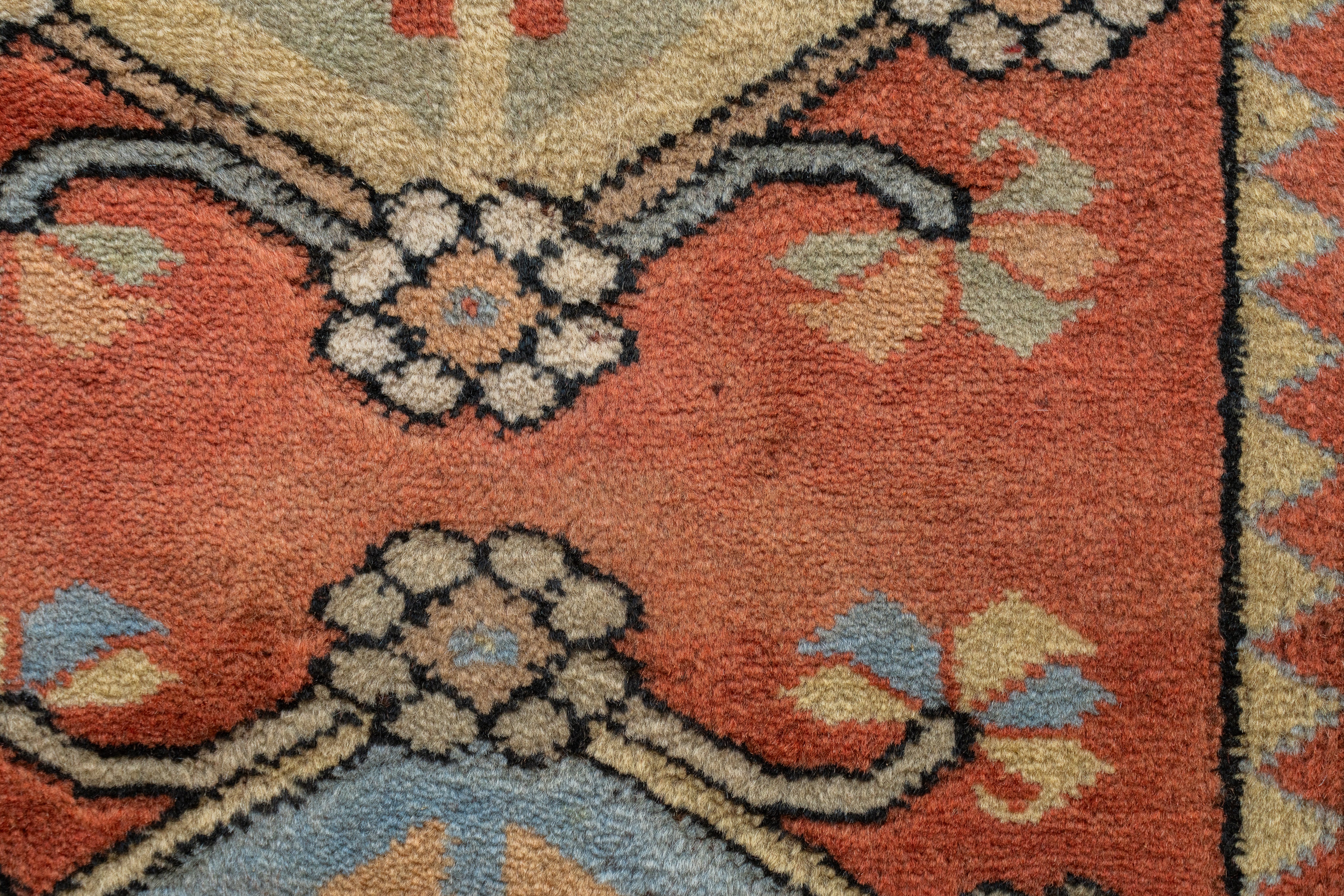 トルコ産 1980年代 手織り絨毯】トルコ絨毯-アンティークラグ-オールド