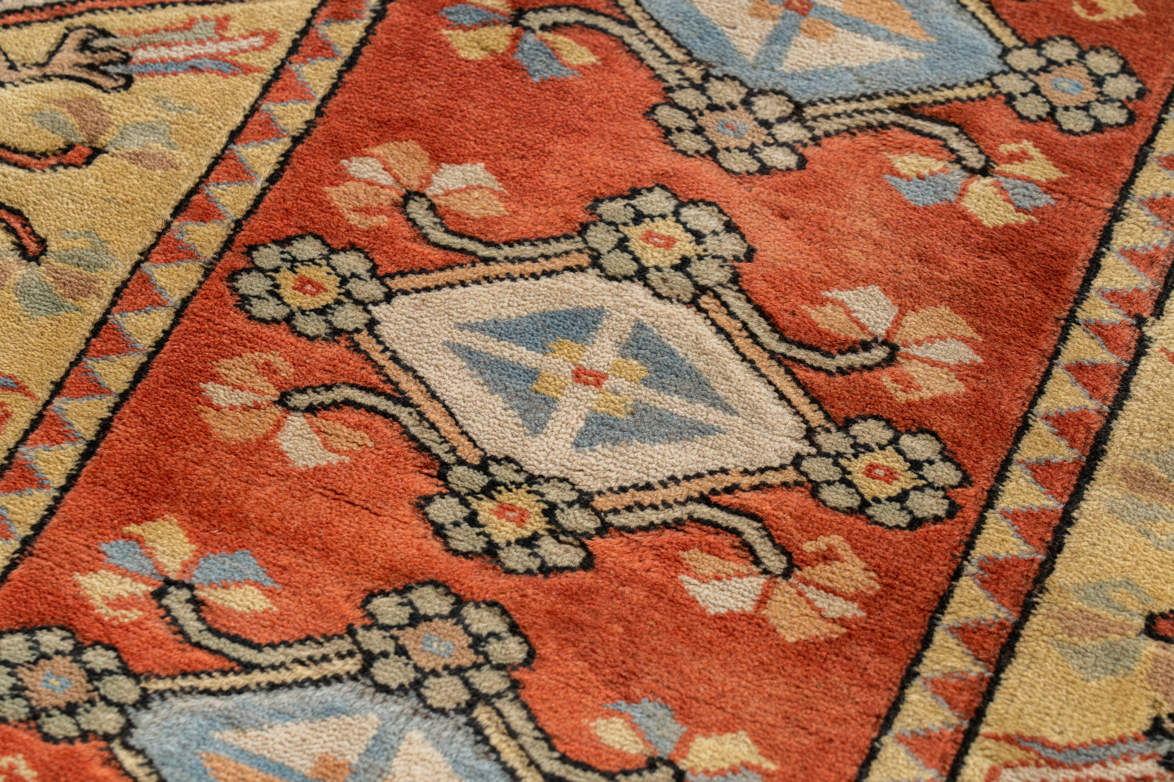 トルコ産 1980年代 手織り絨毯】トルコ絨毯-アンティークラグ-オールド